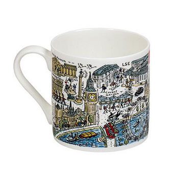 A London themed mug featuring LSE